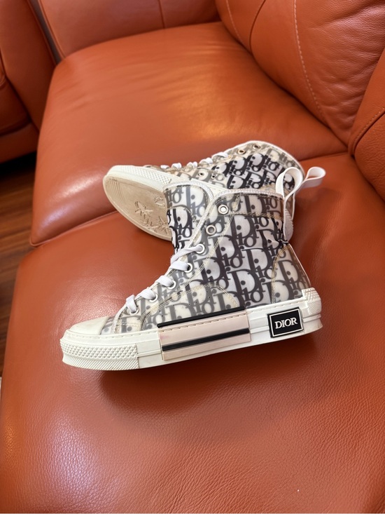Dior Shoes - Dior Black & White Oblique High-Top Sneakers,